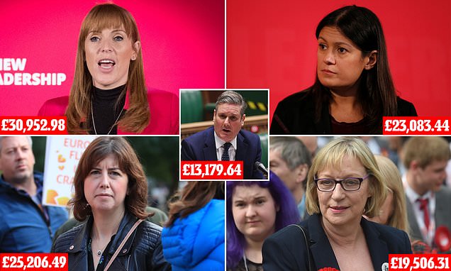 Labour claims expenses on first class travel, TV licences and HAND GEL, figures reveal | Daily Mail Online