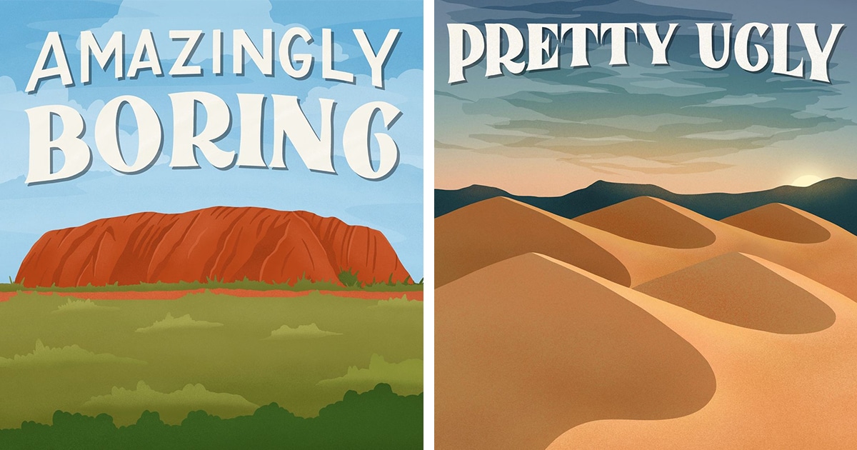 Artist Creates Funny Travel Posters for National Parks Based on Their Bad Reviews