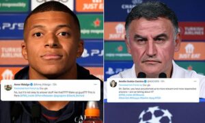 Kylian Mbappe and PSG boss Christophe Galtier slammed for mocking question on air travel | Daily Mail Online