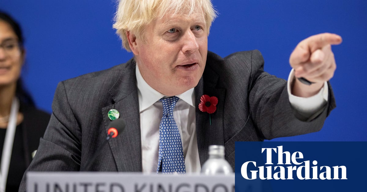 Boris Johnson will travel home from Cop26 by private plane | Boris Johnson | The Guardian