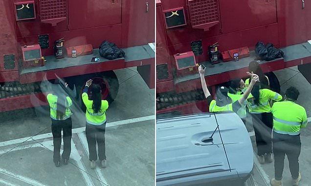 Outrage over video of airport workers filming themselves dancing as travel chaos hits Australia | Daily Mail Online